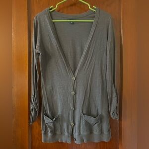 American Eagle Buttoned Gray Cardigan